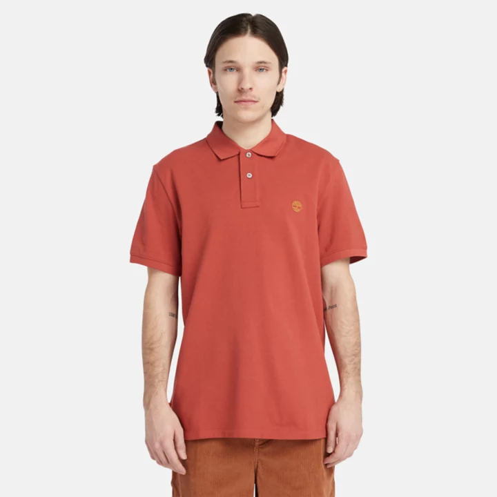 Millers River Pique Polo Shirt for Men in Red