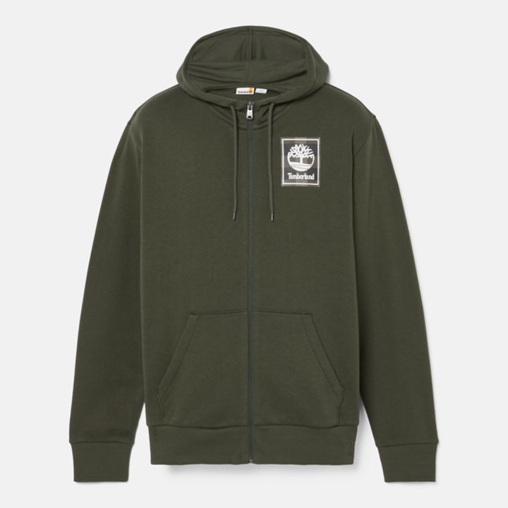 Buffalo Plaid Hoody Sweatshirt for Men in Dark Green