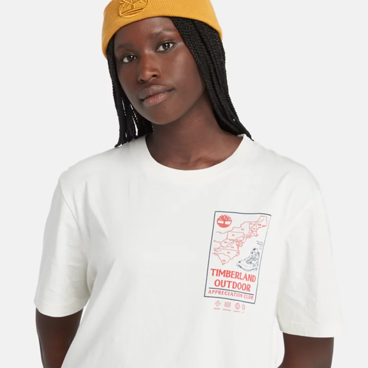 Cropped T-Shirt for Women in White