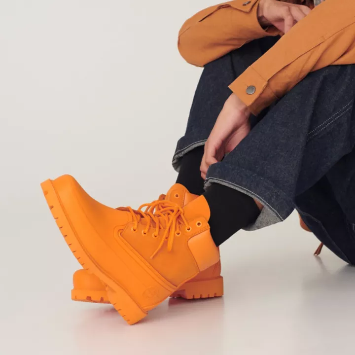 Timberland Heritage 6 Inch Rubber Toe Boot for Men in Orange