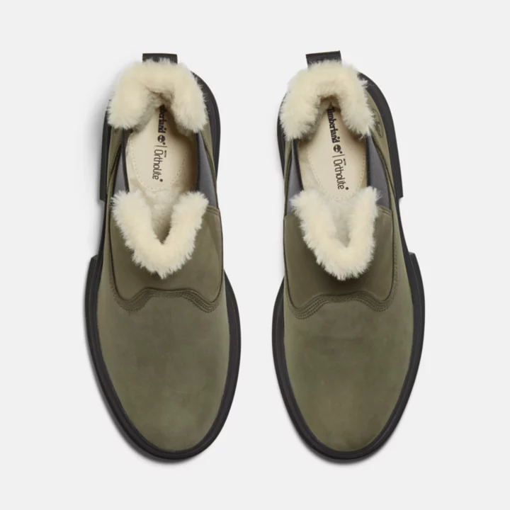 Everleigh Warm Lined Chelsea Boot for Women in Dark Green