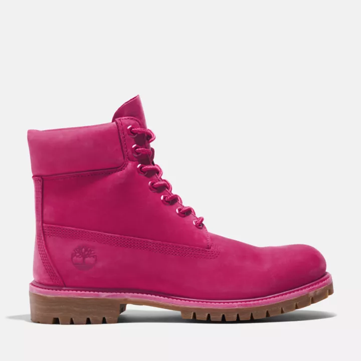 Timberland 50th Edition Premium 6-Inch Boot imperméables pour homme en rose foncé