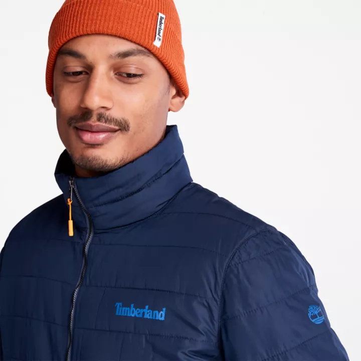 Axis Peak Quilted Jacket for Men in Navy