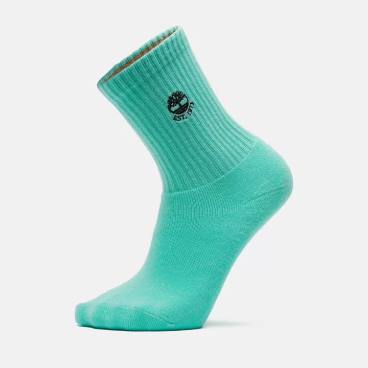 1Pk Colour Blast Crew Socks in Teal