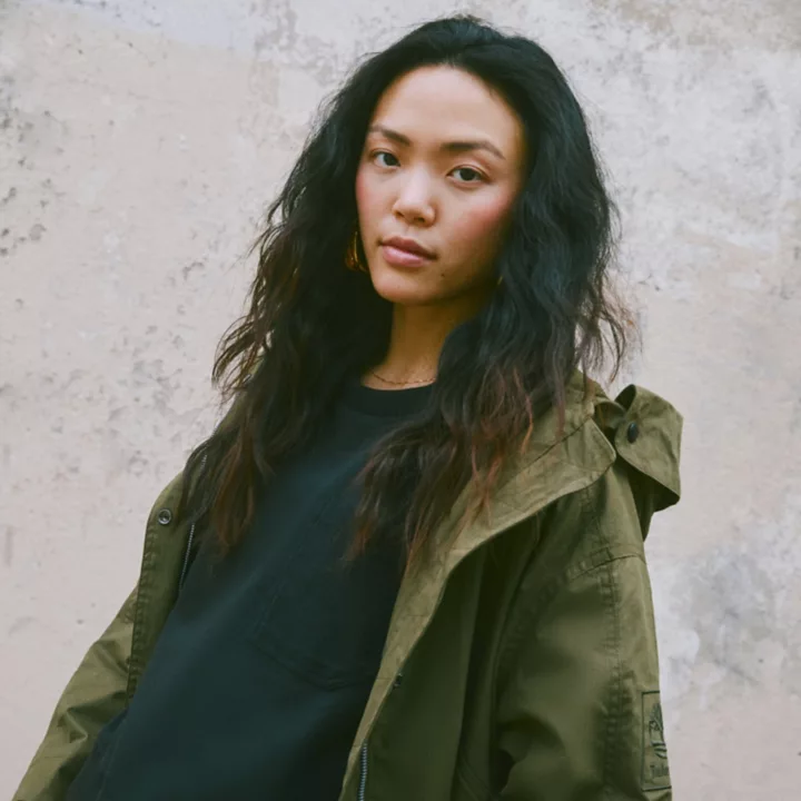 Textured Crew Sweatshirt for Women in Black