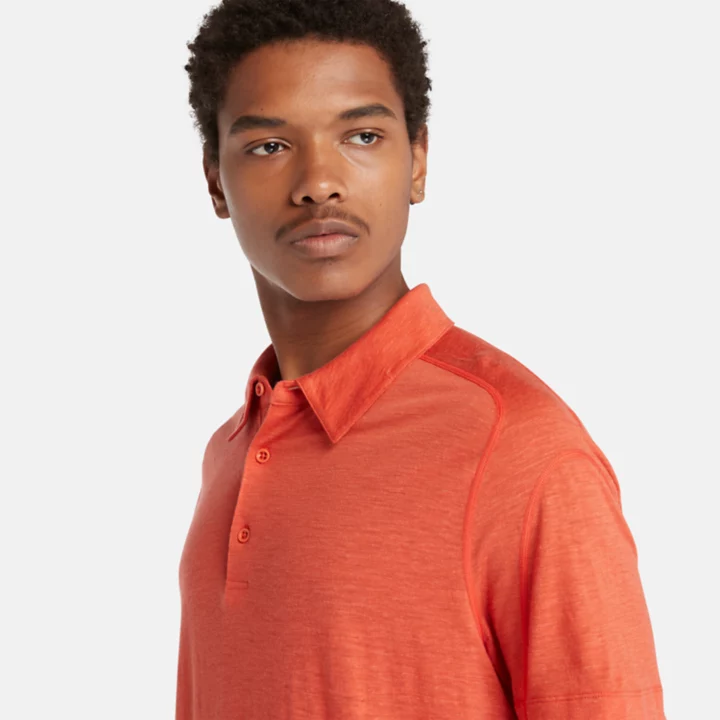 Timberland x Icebreaker Merino Linen Polo for Men in Orange