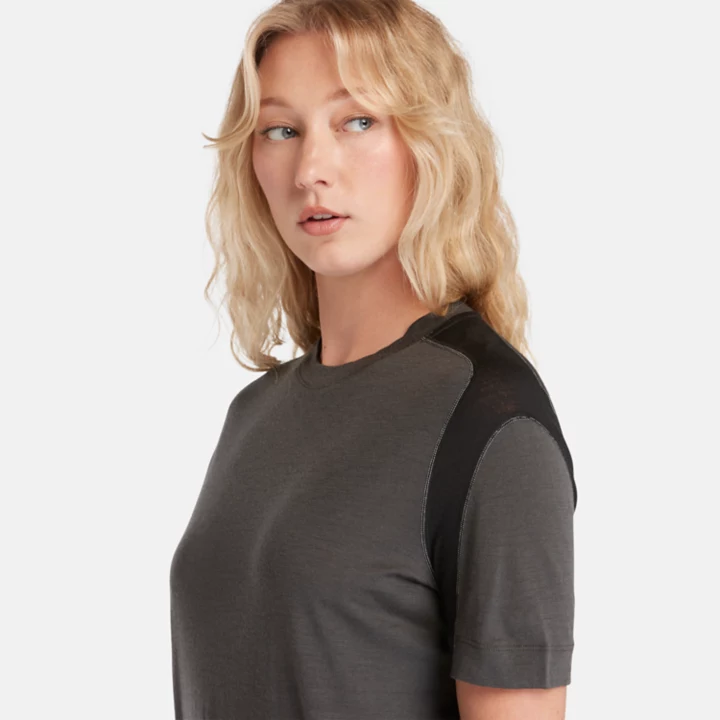 Timberland  x Icebreaker Merino ZoneKnit Tee for Women in Dark Grey