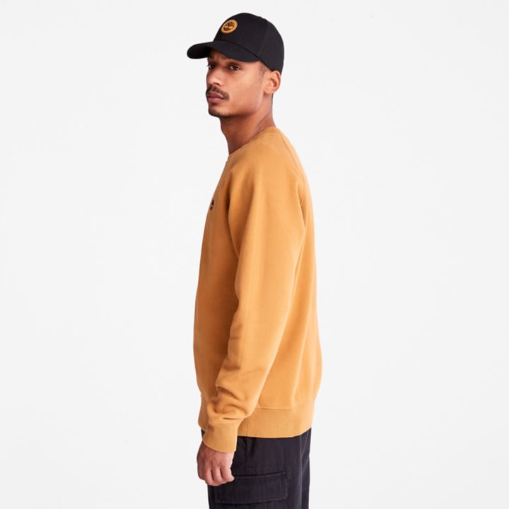 Exeter River Crewneck Sweatshirt for Men in Dark Yellow