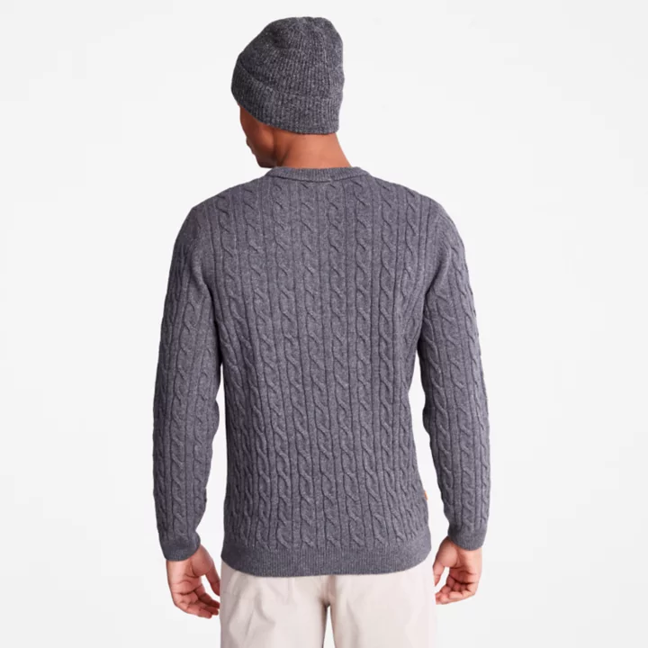 Phillips Brook Cable-knit Crew Jumper for Men in Grey