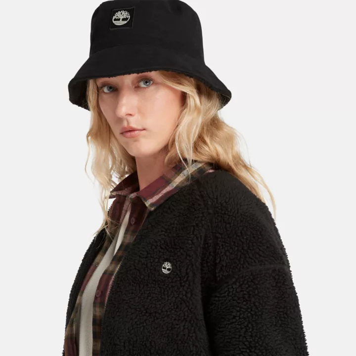 Fleece Bomber Jacket for Women in Black