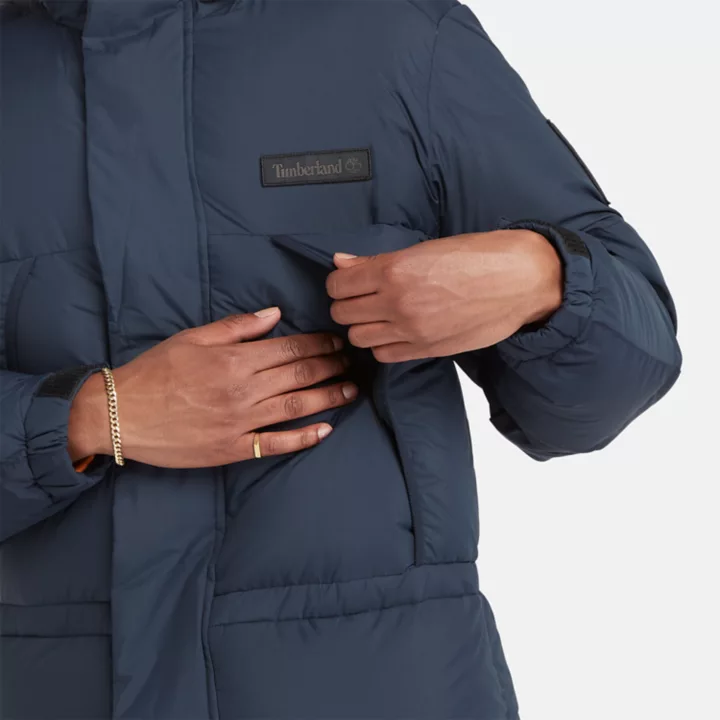 Puffer Parka for Men in Navy