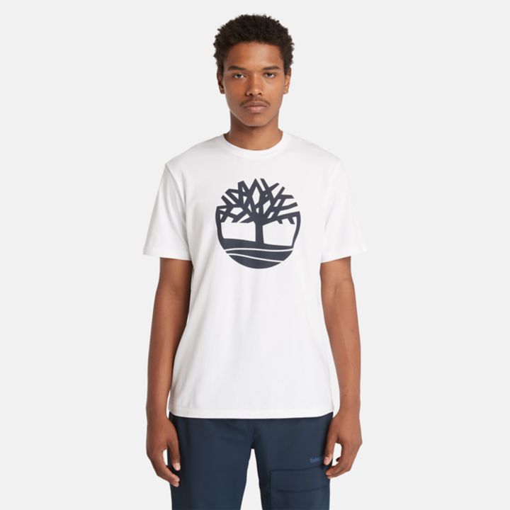 Kennebec River Tree Logo T-Shirt for Men in White