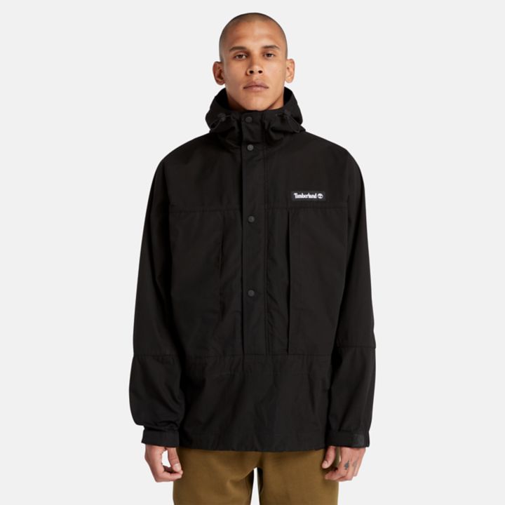 Water Repellent Anorak Jacket for Men in Black