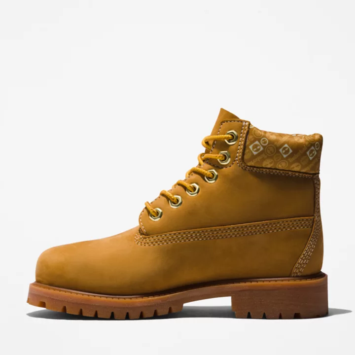 Timberland Premium 6 Inch Boot for Youth in Yellow