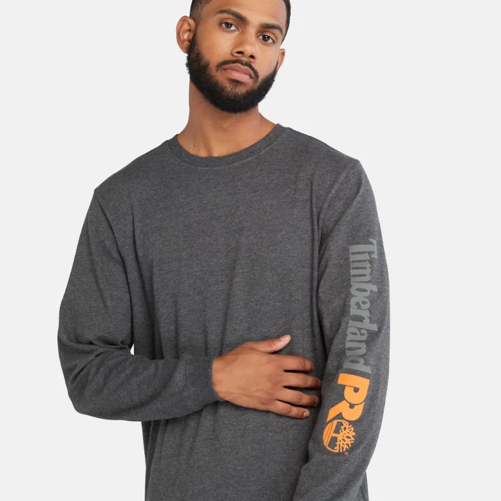 Timberland PRO Core Logo LS T-Shirt for Men in Grey