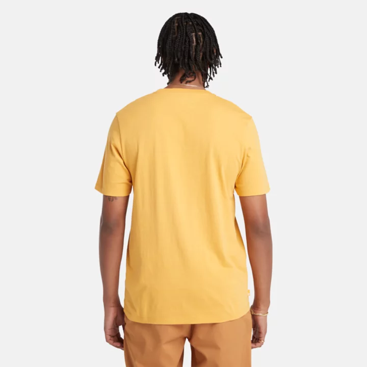 Kennebec River Tree Logo T-Shirt for Men in Yellow