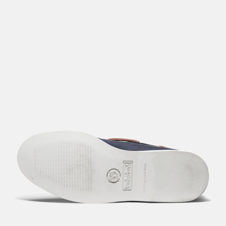 Classic Two-Eye Boat Shoe for Men in Blue