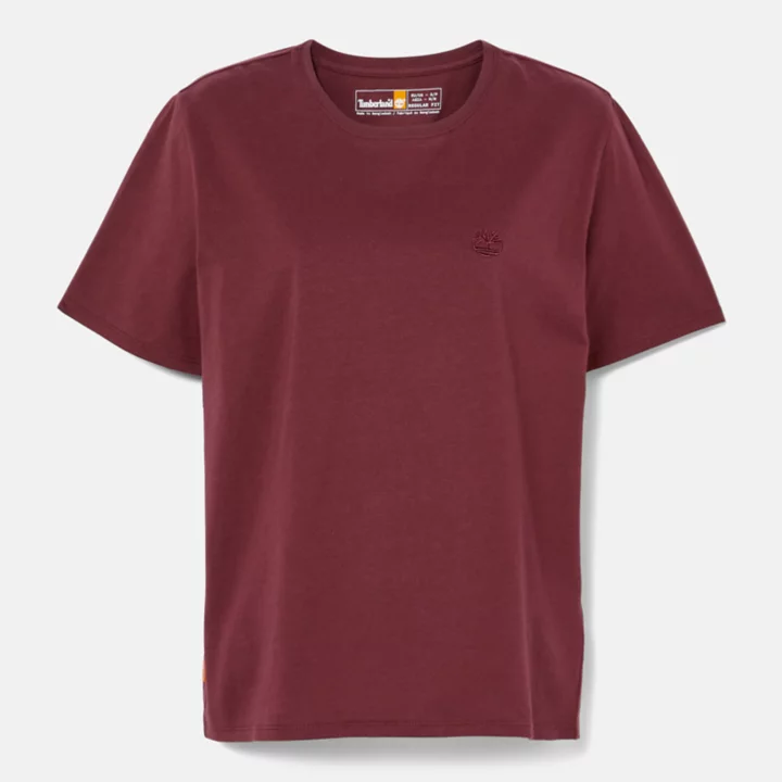 Exeter River T-Shirt for Women in Burgundy