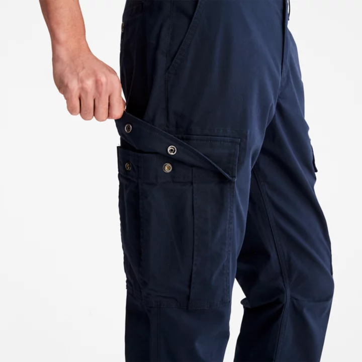 Core Twill Cargo Trousers for Men in Navy