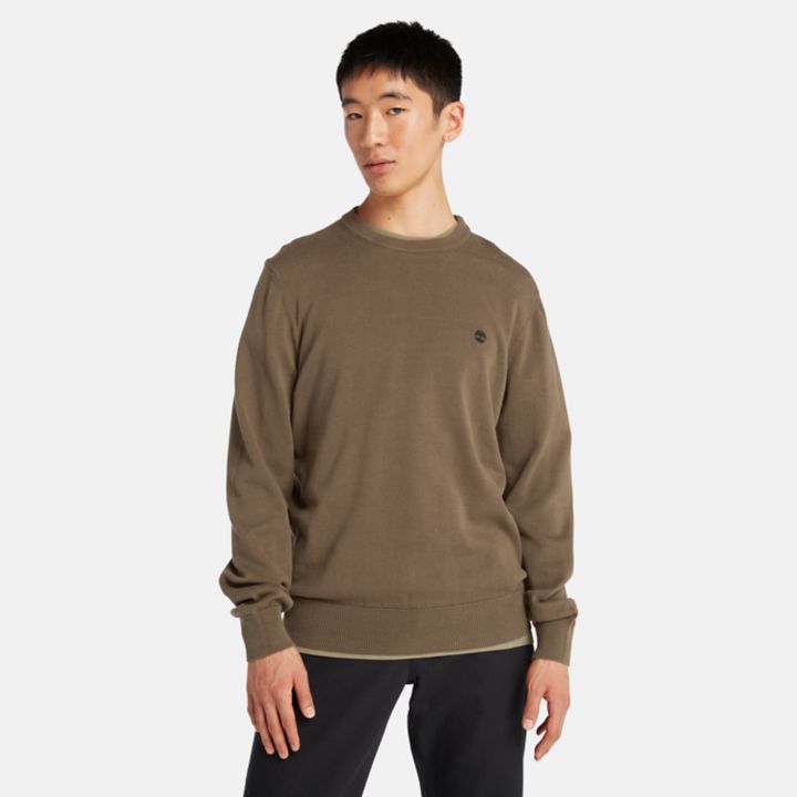 Williams River Crewneck Jumper for Men in Dark Green