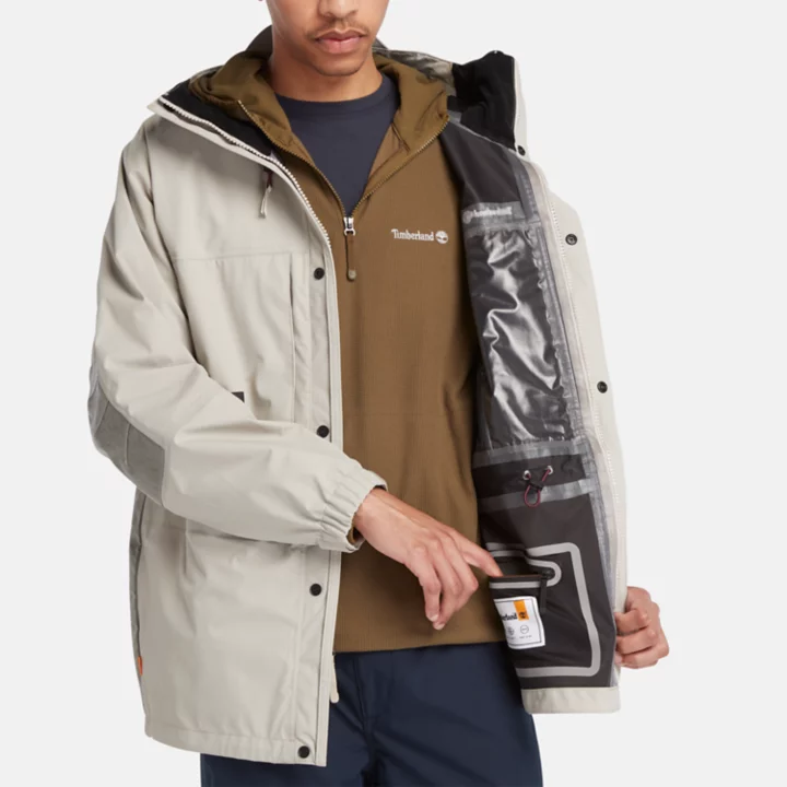 Waterproof Outdoor Parka for Men in Beige