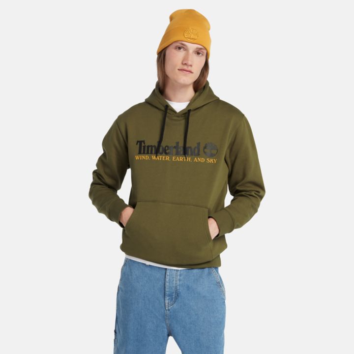 Wind, Water, Earth and Sky Hoodie for Men in Green