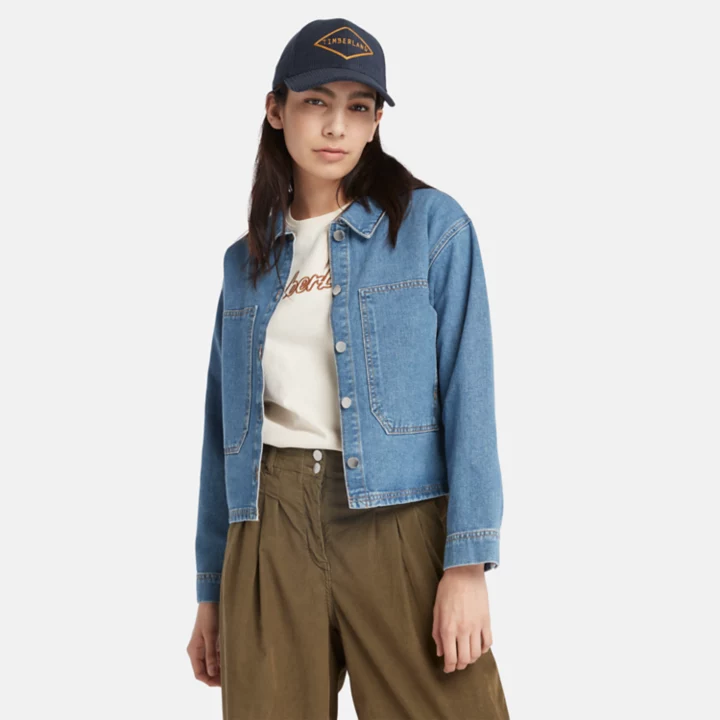 Chore Hemp Denim Jacket for Women in Blue