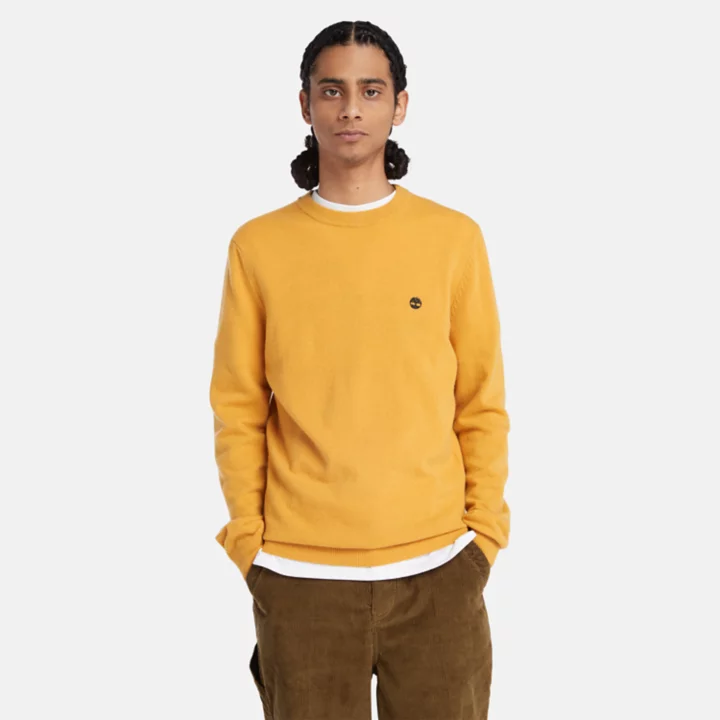 Cohas Brook Crewneck Jumper for Men in Yellow
