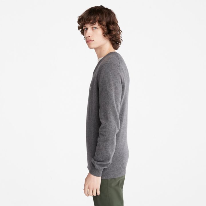 Cohas Brook V-Neck  Jumper for Men in Dark Grey