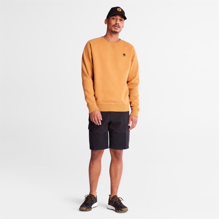Exeter River Crewneck Sweatshirt for Men in Dark Yellow