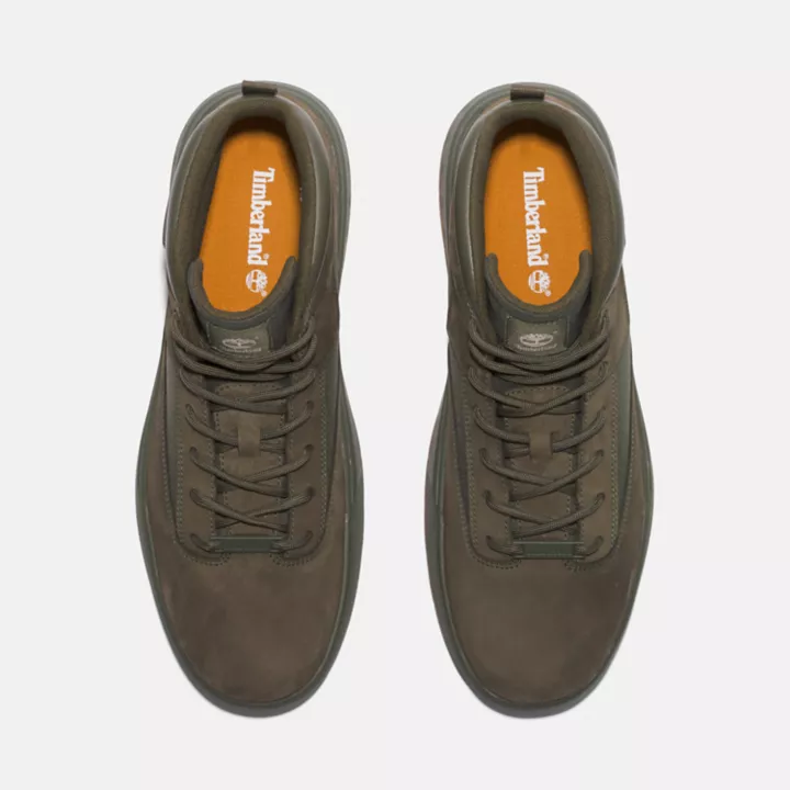 L Street Fabric and Leather Chukka for Men in Dark Green