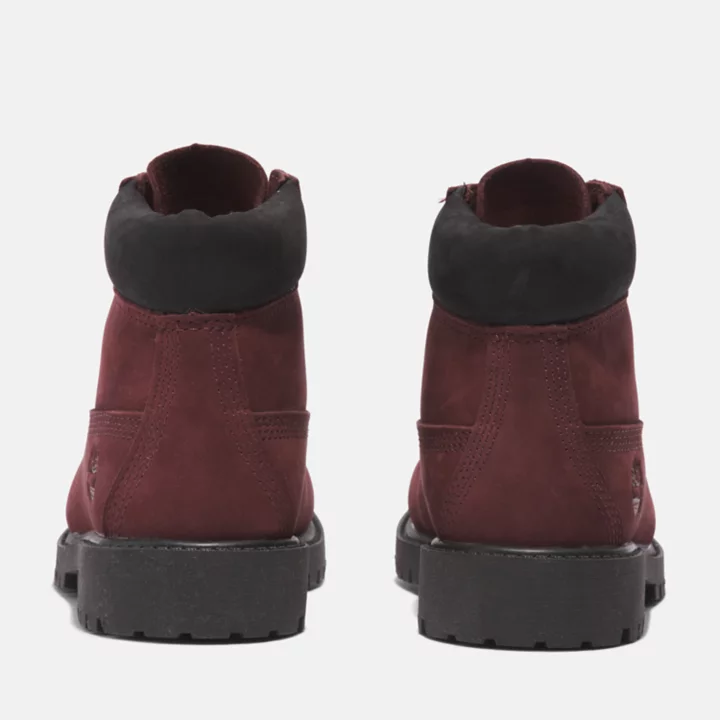 Timberland Premium 6 Inch Boot for Youth in Burgundy