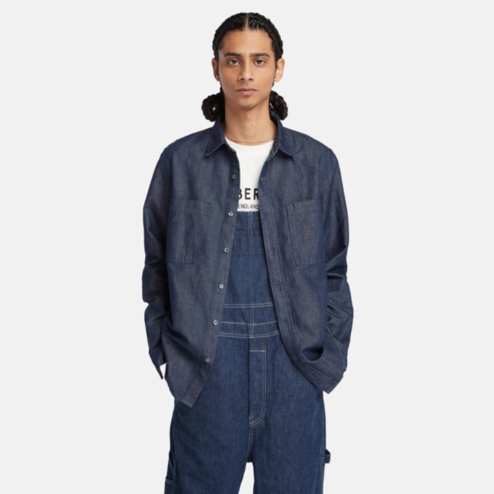 Windham Cotton Hemp Denim Shirt for Men in Indigo