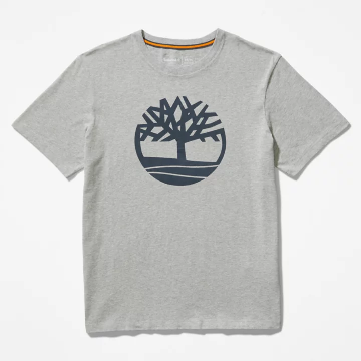 Kennebec River Tree Logo T-Shirt for Men in Grey