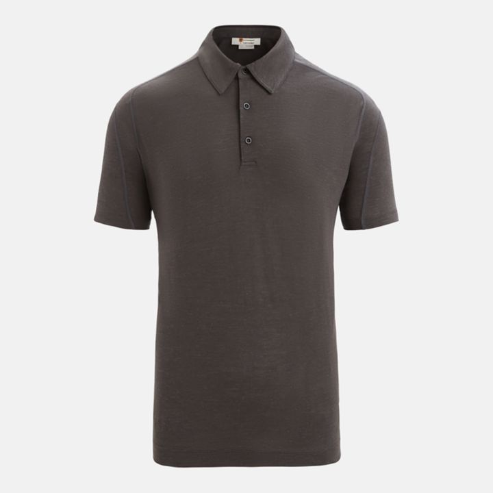 Timberland x Icebreaker Merino Linen Polo for Men in Dark Grey