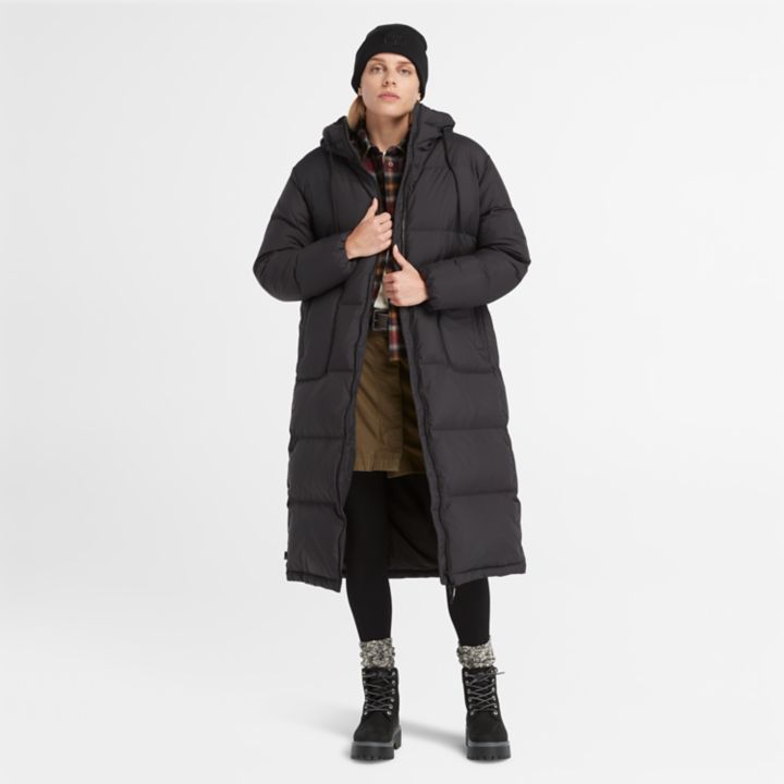 Recycled Down Puffer Jacket for Women in Black