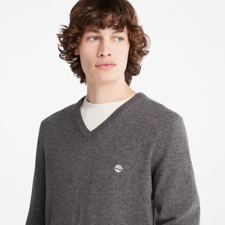 Cohas Brook V-Neck  Jumper for Men in Dark Grey