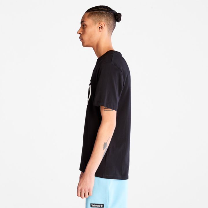 Kennebec River Tree Logo T-Shirt for Men in Black