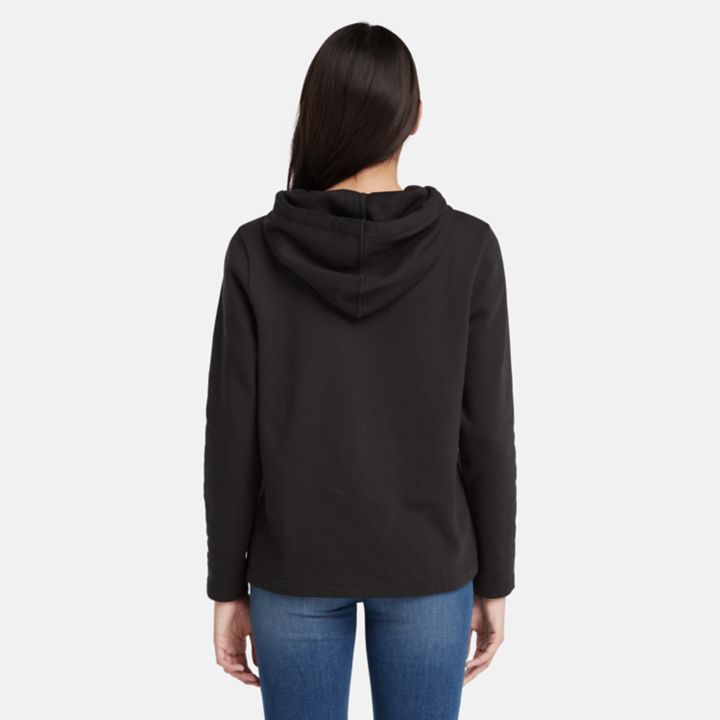 Small Stack Logo Hoodie for Women in Black