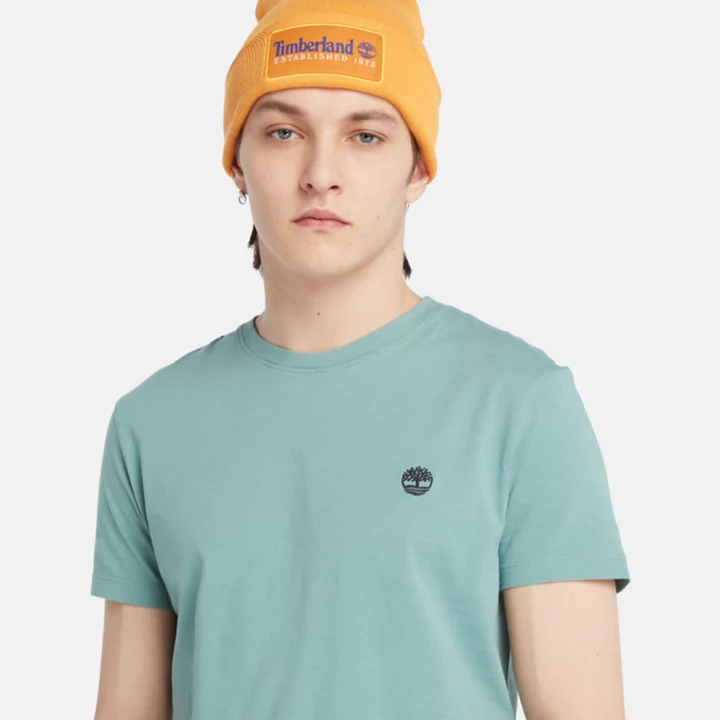Dunstan River Crewneck T-Shirt for Men in Teal