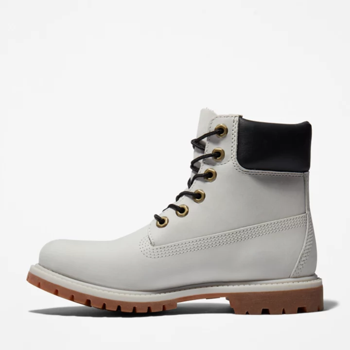 Timberland Premium 6 Inch Waterproof Boot for Women in Light Grey
