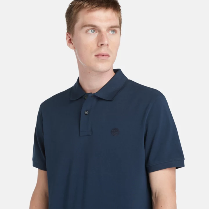 Millers River Pique Polo Shirt for Men in Navy