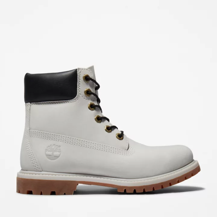 Timberland Premium 6 Inch Waterproof Boot for Women in Light Grey