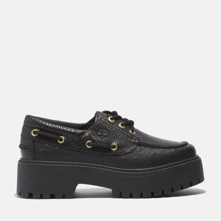 Stone Street Women's Timberland Premium Boat Shoe for Women in Black
