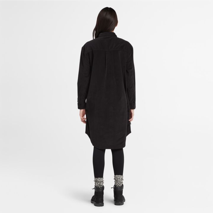 Needle Corduroy Dress for Women in Black
