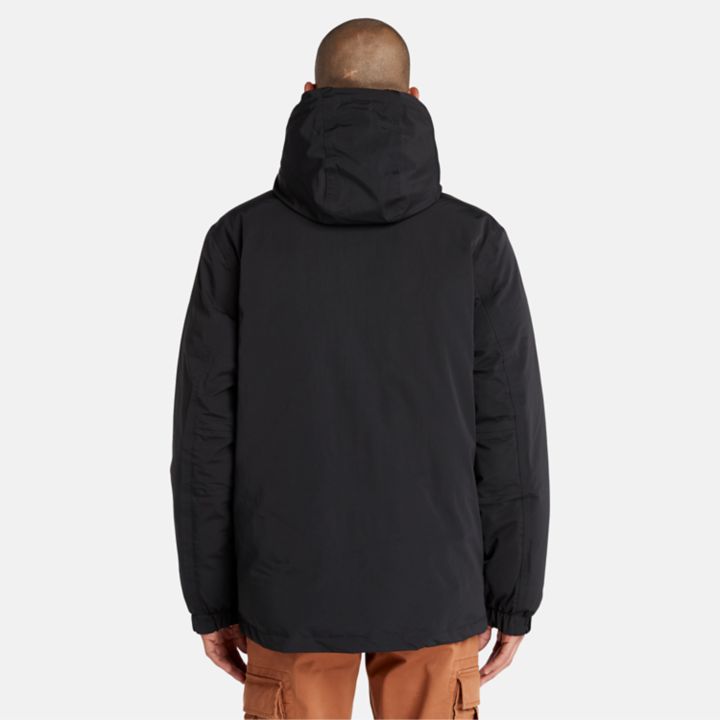 Insulated Utility Jacket for Men in Black