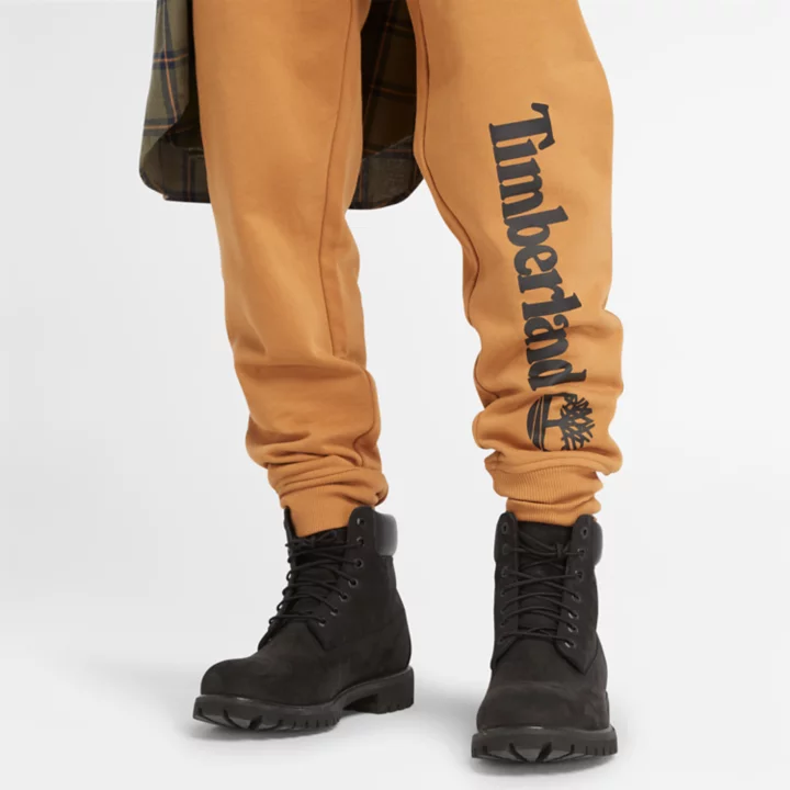 Logo Tracksuit Bottoms for Men in Dark Yellow