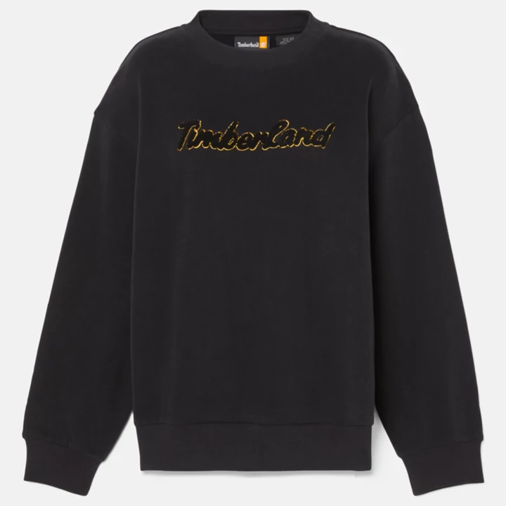Logo Crewneck Sweatshirt for Women in Black