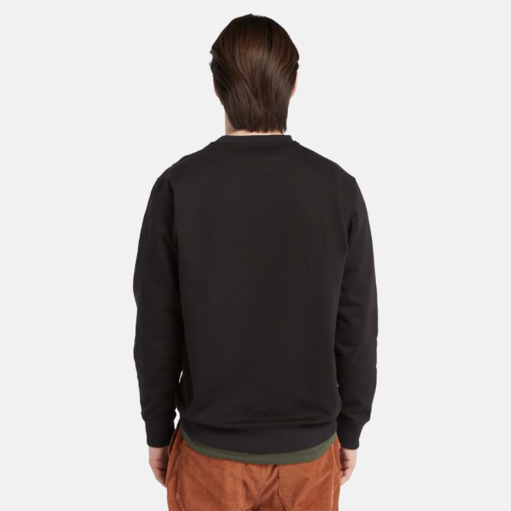 Est. 1973 Logo Crew Sweatshirt for Men in Black