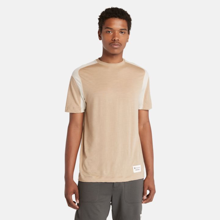 Timberland x Icebreaker Merino ZoneKnit Tee for Men in Beige
